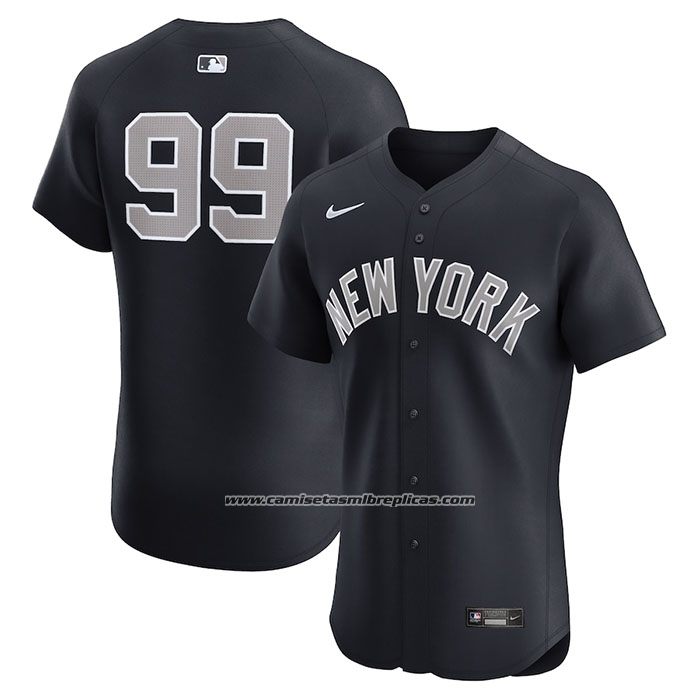Camiseta Beisbol Hombre New York Yankees Aaron Judge Alterno Elite Negro